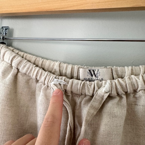 NWB Casuals Beige Linen Pants Women's‎ Medium - Picture 6 of 14
